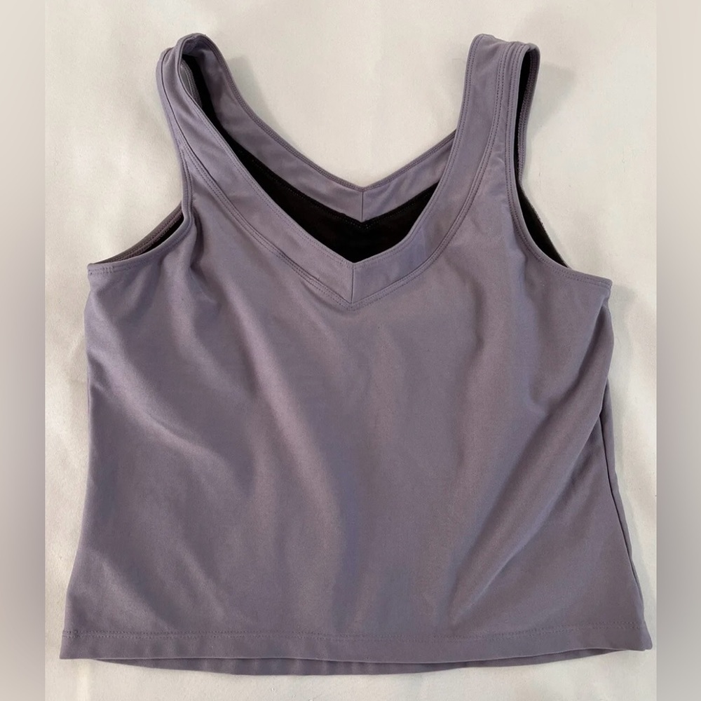 Nike Women's Sleeveless  Dri Fit Tank Top Athletic Purple Logo‎ Size L - Picture 5 of 9